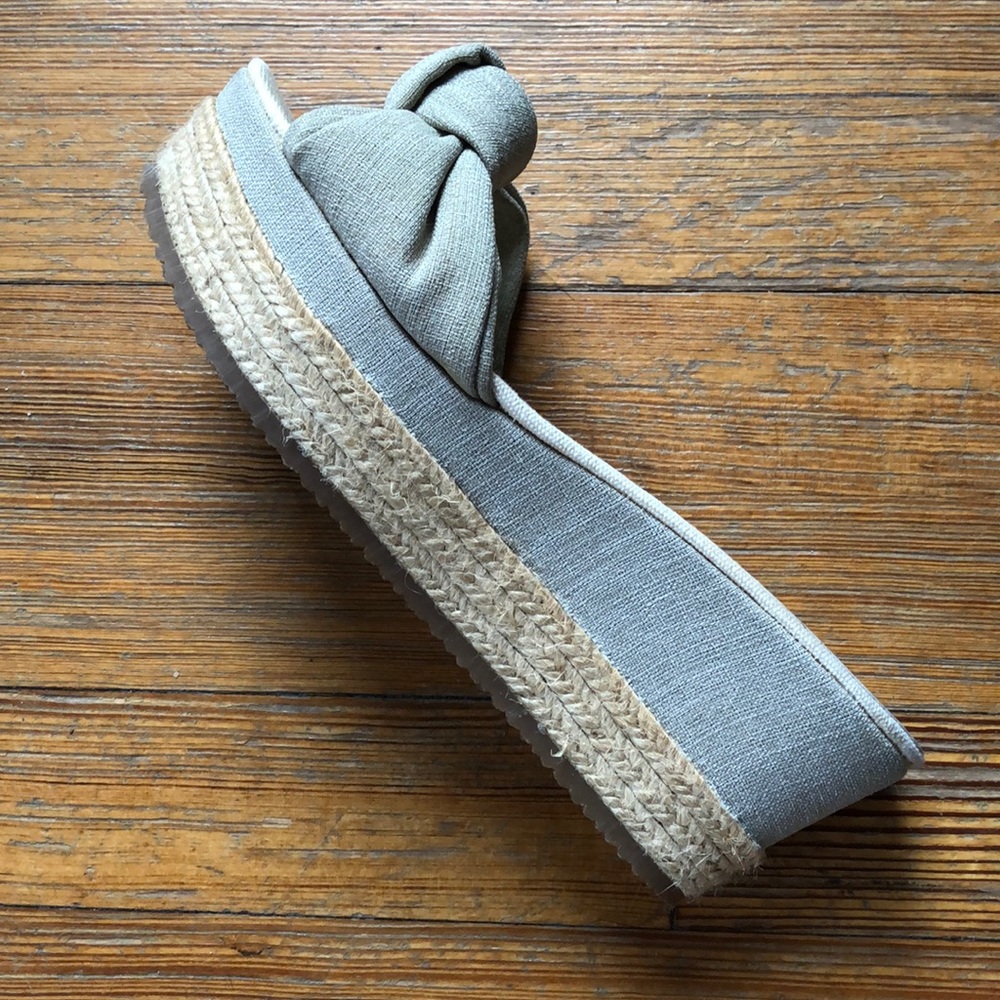 Bettye muller sage green platform sandals